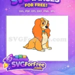 Free Orange Haired Dog Free Blue Collar Lady Tramp Free SVG - Instant Download