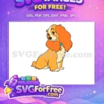 Free Orange Fur Free Blue Collar Lady and Tramp Free SVG - Instant Download