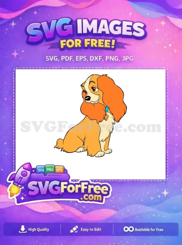 Free Orange Fur Free Blue Collar Lady and Tramp Free SVG Free Orange Fur Free Blue Collar Lady and Tramp Free SVG