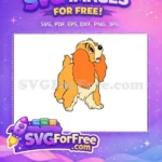 Free Orange Lady Free Cute Dog Lady and Tramp Free SVG - Instant Download