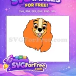 Free Orange Fur Free Smiling Face Lady and the Tramp Free SVG - Instant Download