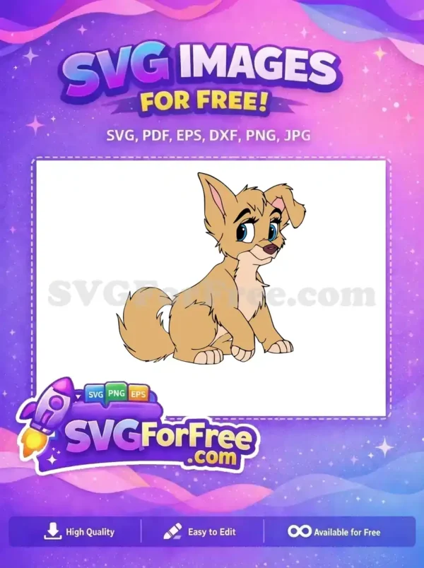 Free Angel Puppy Dog Free Lady and the Tramp Free SVG