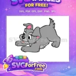 Free Playful Tramp Free Excited Pose Lady Tramp Free SVG - Instant Download