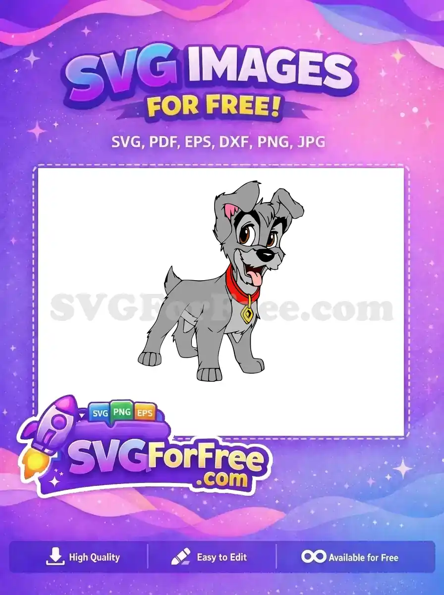 Free Tramp Puppy Dog Free Red Collar Lady Tramp Free SVG
