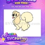 Free Jock Haired Cocker Free Tongue Out Lady Tramp Free SVG - Instant Download