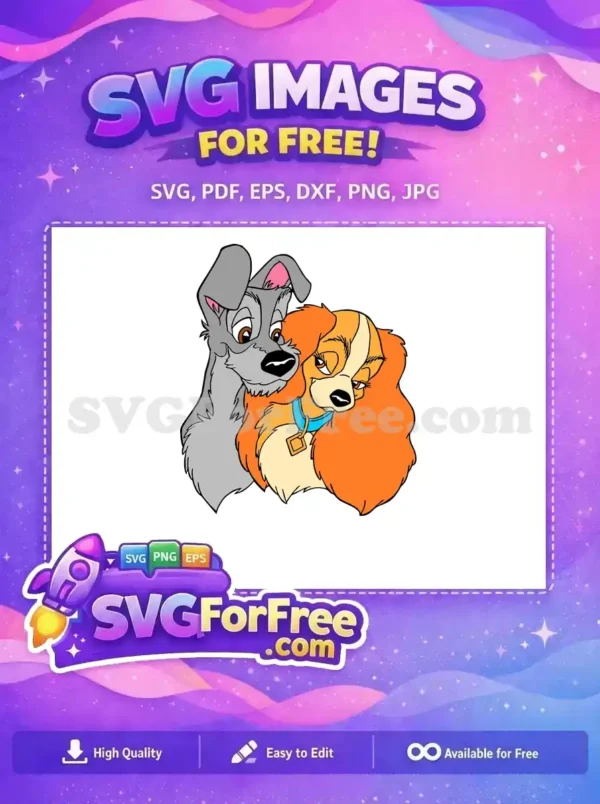 Free Tramp Sad Free Lady Collar Lady and the Tramp Free SVG