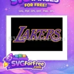 Free Purple Gold Lakers Free Sports Team Free SVG - Instant Download