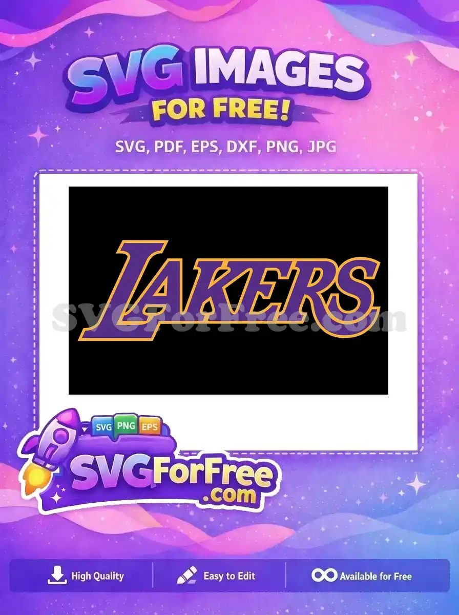 Free Purple Gold Lakers Free Sports Team Free SVG