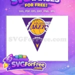 Free Lakers Ball Free Purple Gold Team Logo Free SVG - Instant Download