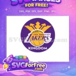 Free Gold Crown Free Purple Kingdom Lakers Free SVG - Instant Download