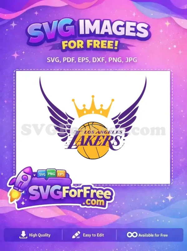 Free Purple Wings Free Golden Crown Lakers Free SVG Free Purple Wings Free Golden Crown Lakers Free SVG