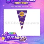 Free Purple Gold Basketball Free Los Angeles Lakers Free SVG - Instant Download