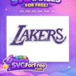 Free Purple Lakers Free Basketball Team Free SVG - Instant Download