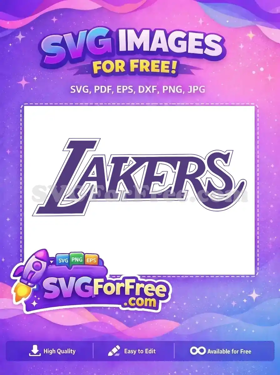 Free Purple Lakers Free Basketball Team Free SVG