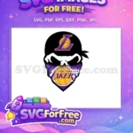 Free Skull Bandana Free Lakers Logo Purple Yellow Free SVG - Instant Download