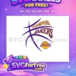 Free Purple Champions Free Gold Lakers Logo Free SVG - Instant Download