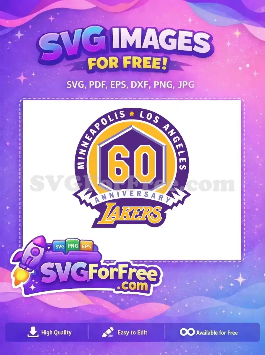 Free Minneapolis Los Angeles Free 60 Anniversary Lakers Free SVG