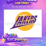 Free Purple Lakers Free Yellow Basketball Los Angeles Free SVG - Instant Download