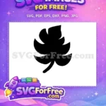 Free Tropical Leaf Free Silhouette Black Leaf Free SVG - Instant Download