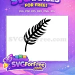 Free Detailed Frond Free Black Leaf Silhouette Free SVG - Instant Download