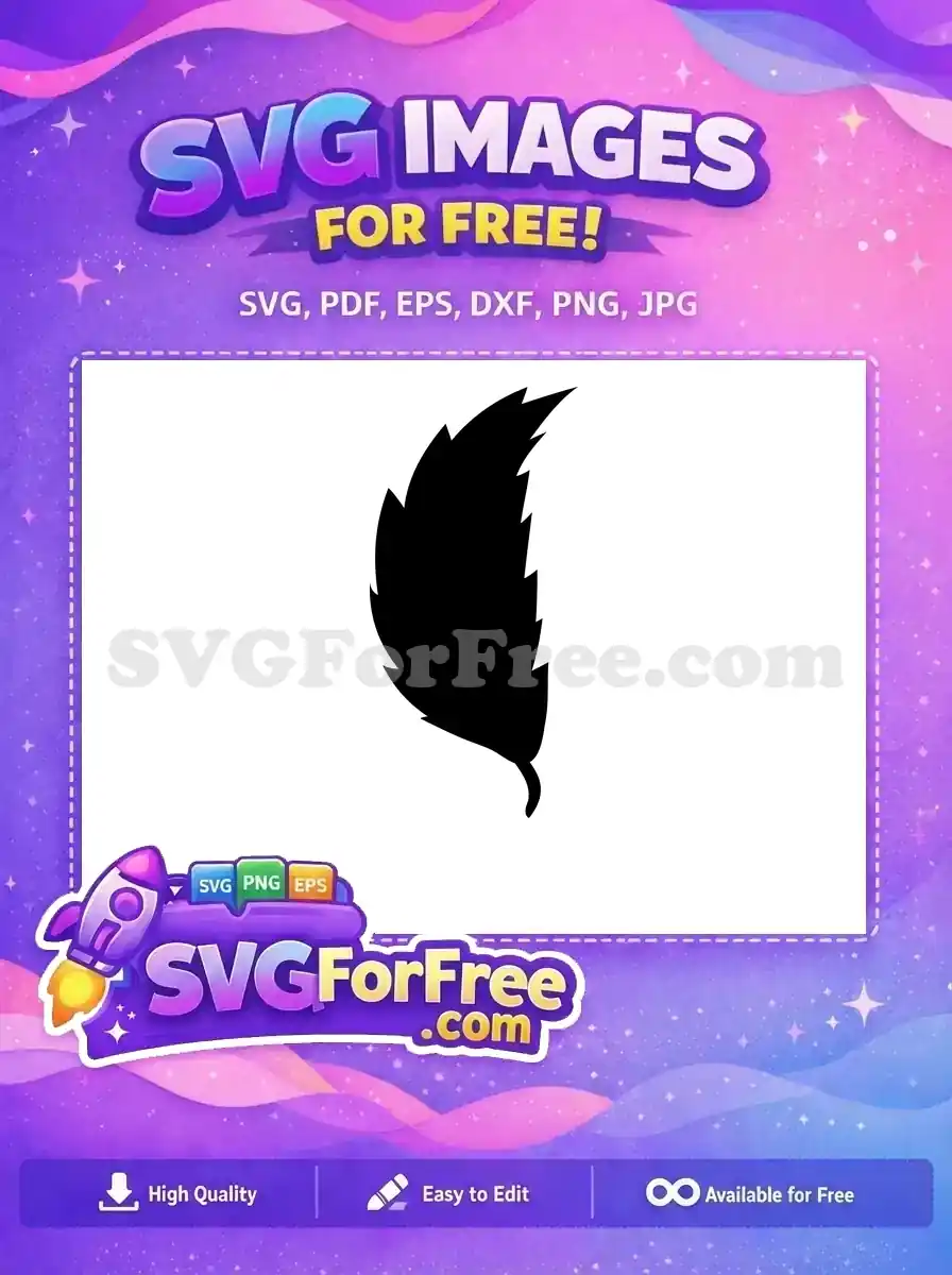 Free Jagged Leaf Free Black Silhouette Botanical Free SVG