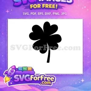 Free Black Leaf Free Shamrock Silhouette Luck Free SVG