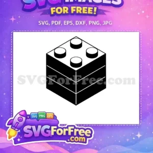 Free Black Lego Block Free Isometric Toy Free SVG