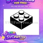 Free Lego Block Silhouette Free Classic 2x2 Brick Toy Free SVG - Instant Download