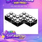 Free Black Lego Free Block Silhouette Building Free SVG - Instant Download
