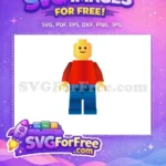 Free Smiling Face Free Red Shirt Lego Free SVG - Instant Download