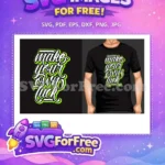 Free White Bold Letters Free Green Outline Quote Free SVG - Instant Download