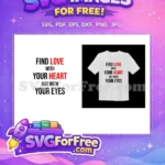 Free Find Love Free Heart Quote Lettering Free SVG - Instant Download