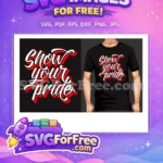 Free Curvy Lettering Free Red Shadow Show Pride Free SVG - Instant Download