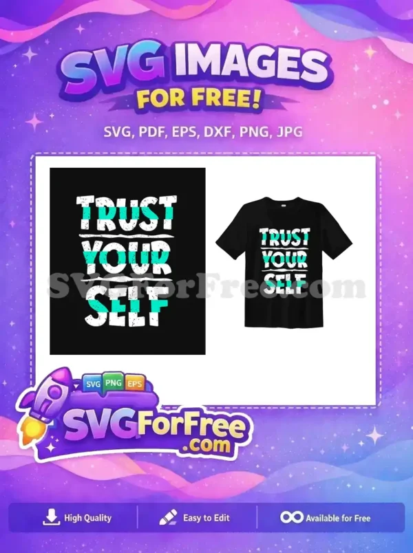 Free Trust Yourself Free Teal Accents Lettering Free SVG Free Trust Yourself Free Teal Accents Lettering Free SVG