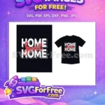 Free Layered Letters Free Red Sweet Home Typography Free SVG - Instant Download