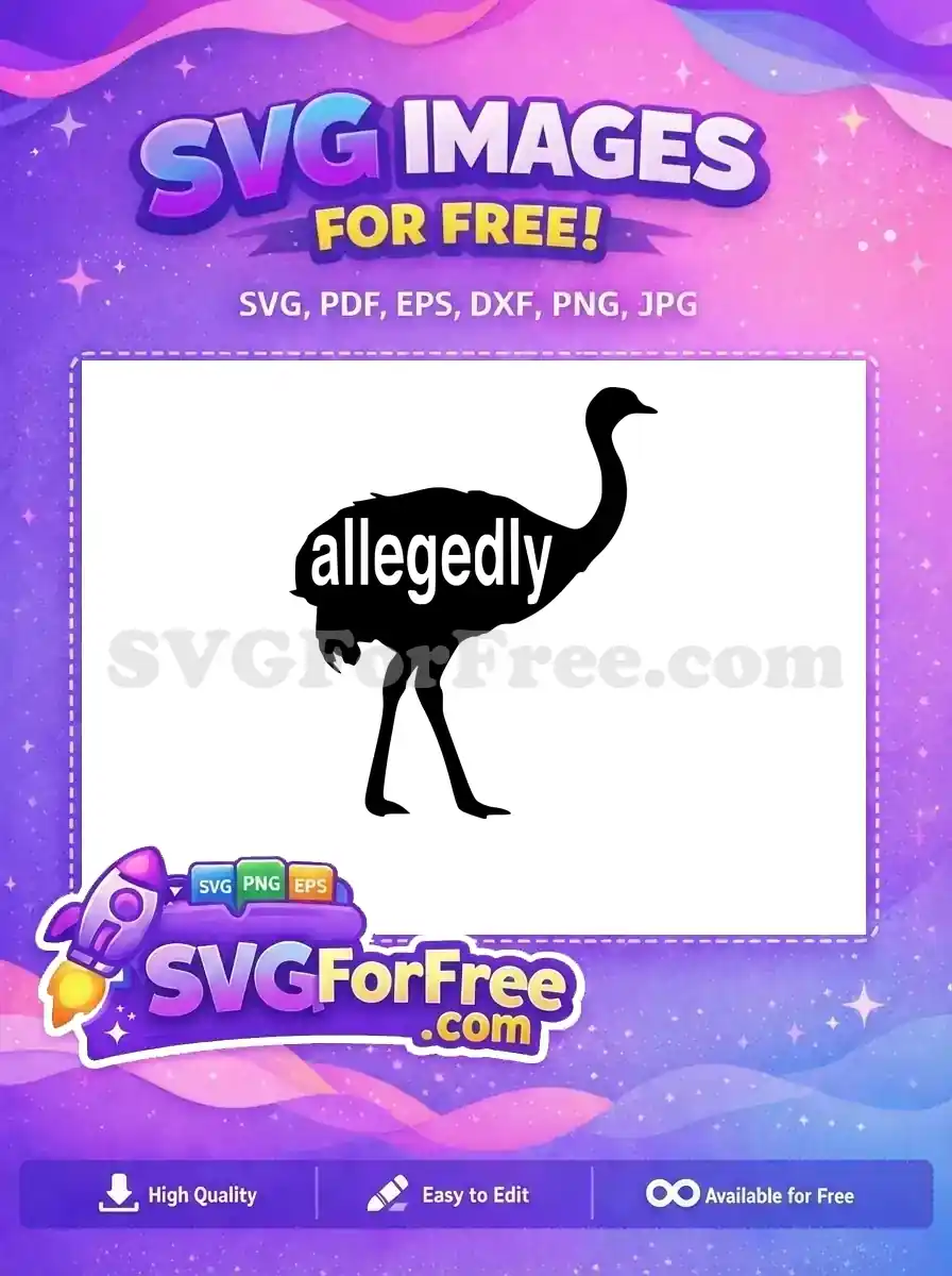 Free Allegedly Ostrich Free Silhouette Letterkenny Free SVG