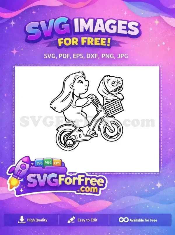 Free Cute Stitch Free Angel Smiling Lilo and Stitch Free SVG