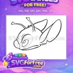 Free Angry Stitch Face Free Line Art Lilo Free SVG 1 - Instant Download