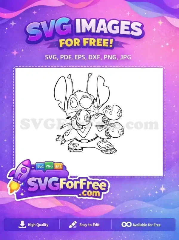 Free Spacesuit Stitch Free Blasters Lilo and Stitch Free SVG
