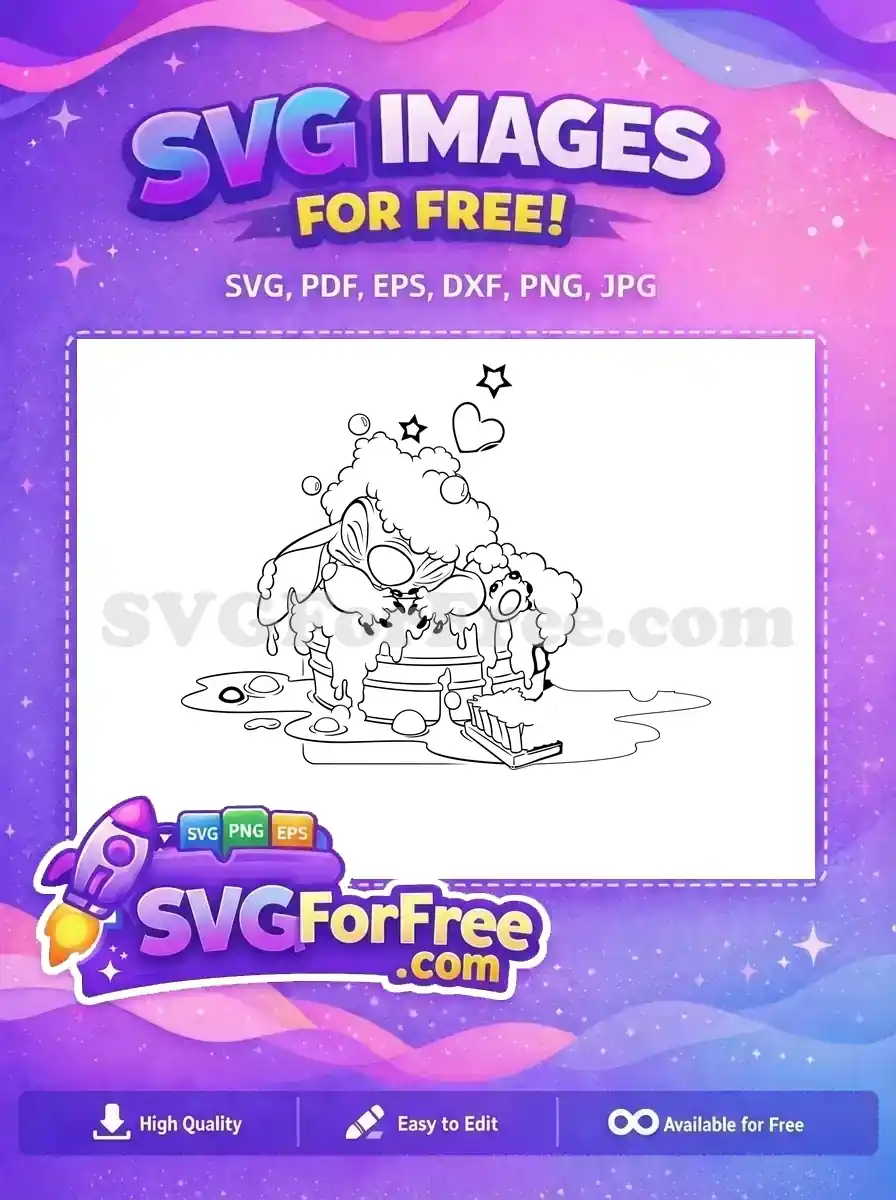 Free Bubbles Bath Free Heart Stars Lilo and Stitch Free SVG
