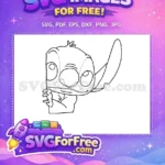 Free Smiling Stitch Free Cute Pose Lilo Free SVG - Instant Download
