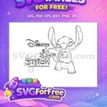 Free Smiling Stitch Free Holding Gun Lilo and Stitch Free SVG - Instant Download