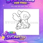Free Sitting Stitch Free Scrump Doll Lilo and Stitch Free SVG - Instant Download