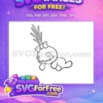 Free Voodoo Doll Bow Free Stitched Mouth Lilo Free SVG - Instant Download