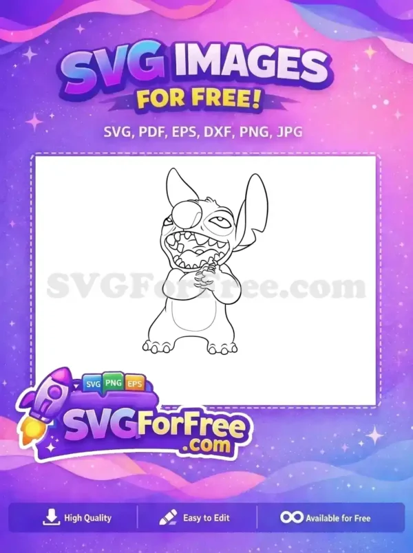 Free Grinning Stitch Free Claws Lilo and Stitch Free SVG