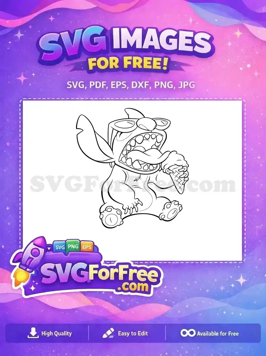 Free Sunglasses Stitch Free Ice Cream Lilo and Stitch Free SVG 2