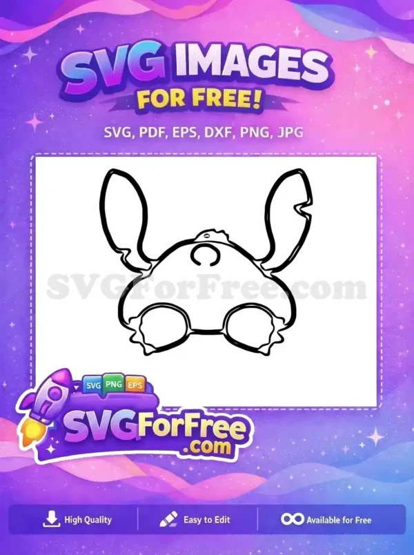 Free Outline Stitch Free Glasses Lilo and Stitch Free SVG