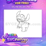 Free Smiling Stitch Free Cute Lilo Movie Free SVG 2 - Instant Download