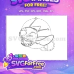 Free Cute Stitch Free Sitting Pose Lilo Free SVG 1 - Instant Download