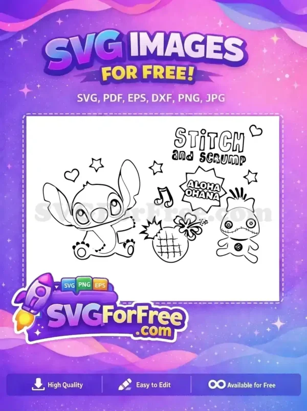 Free Smiling Stitch Free Scrump Aloha Ohana Lilo Free SVG Free Smiling Stitch Free Scrump Aloha Ohana Lilo Free SVG